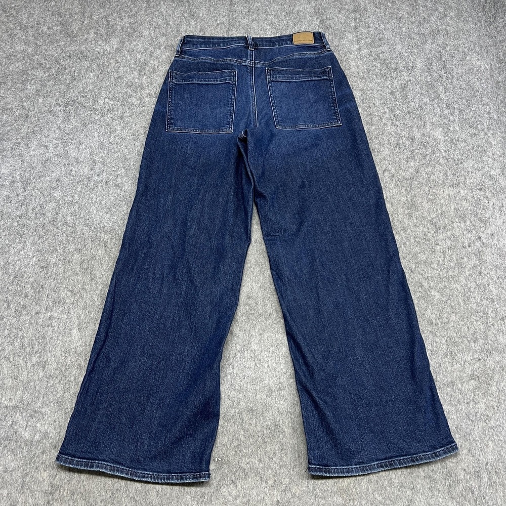 American Eagle Jeans Womens 6 Short Blue Super High Rise Baggy Wide Leg Denim - Picture 2 of 16